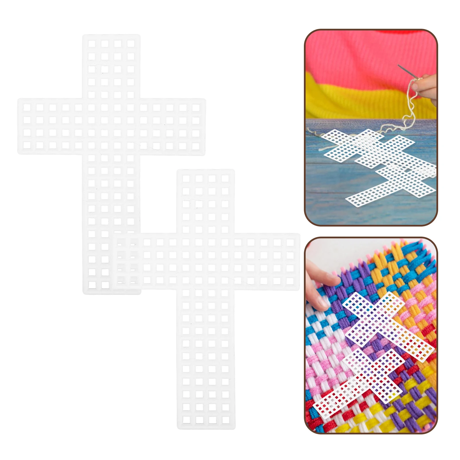 

20pcs Cross Shape Plastic Mesh Sheets Weaving Kit s Lightweight Mesh Canvas Shapes Diy Craft Accessories For Indoor Outdoor