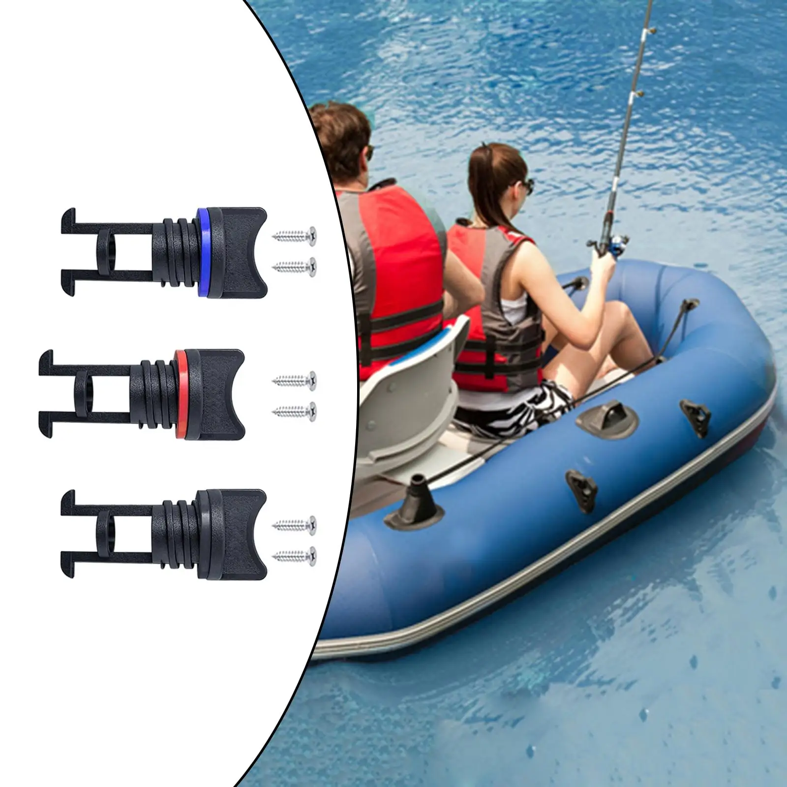 

Nylon Marine Boat Drain Plug Waterproof Rubber Kit for Yacht Raft Canoe Transom Hardware Accessories