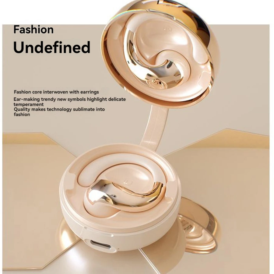 YX38 أقراط بلوتوث مفتوحة الأذن - سماعات أذن بخطاف للأذن للنساء مع صوت هاي فاي، ANC وكمون منخفض للغاية