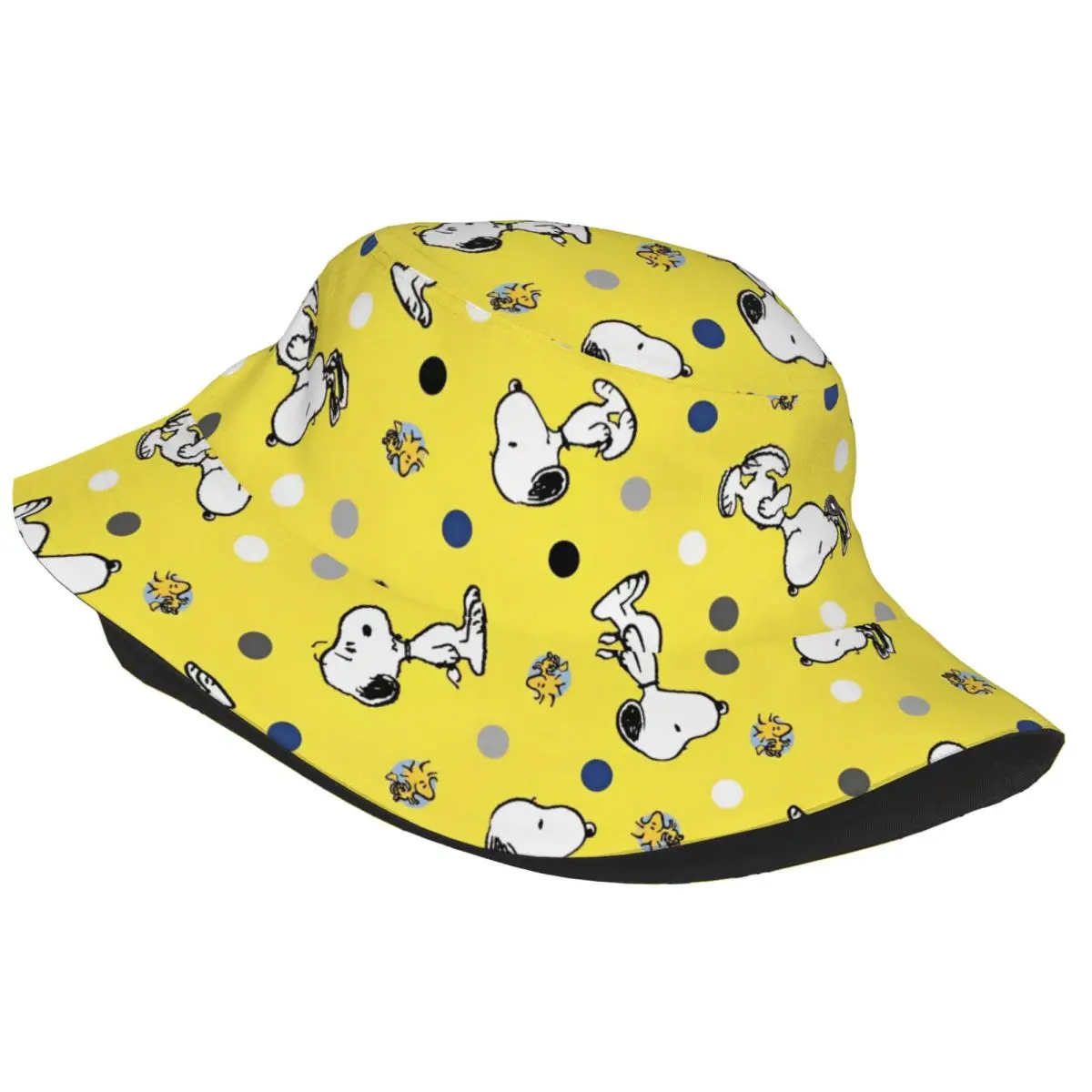 Teen Bucket Hat Yellow Snoopys Woodstock Hot Summer Headwear Foldable Outdoor Fisherman Cap Cartoon Bob Hat Gifts Idea