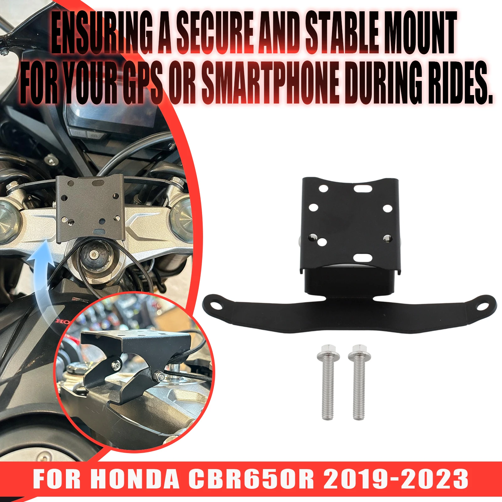 For Honda CBR650R 2019 2020 2021 2022 2023 Motorcycle GPS Phone Holder Stand Navigation Extension Mount Bracket