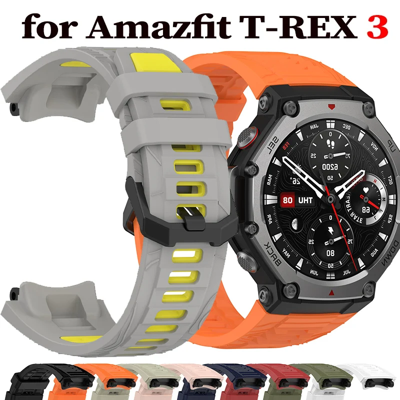 

Силиконовый ремешок для Huami Amazfit T-REX 3 с инструментами, спортивный браслет, ремешки для умных часов, аксессуары для Amazfit T-REX3