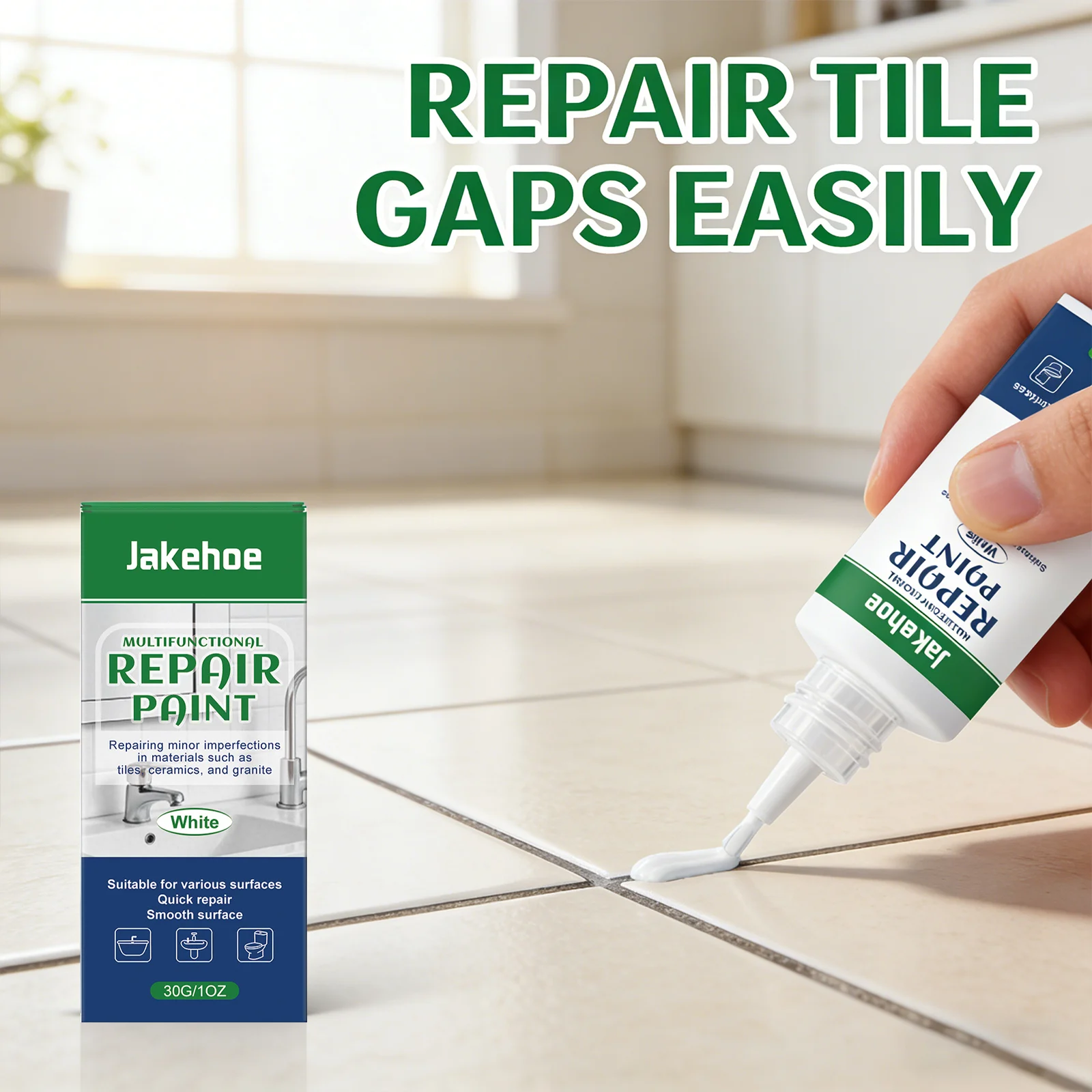 Ceramic Tile Repair Paint Quick Repairing Minor Imperfections Smooth Surface Beautiful Jointing Waterproof Tile Floor Care Agent