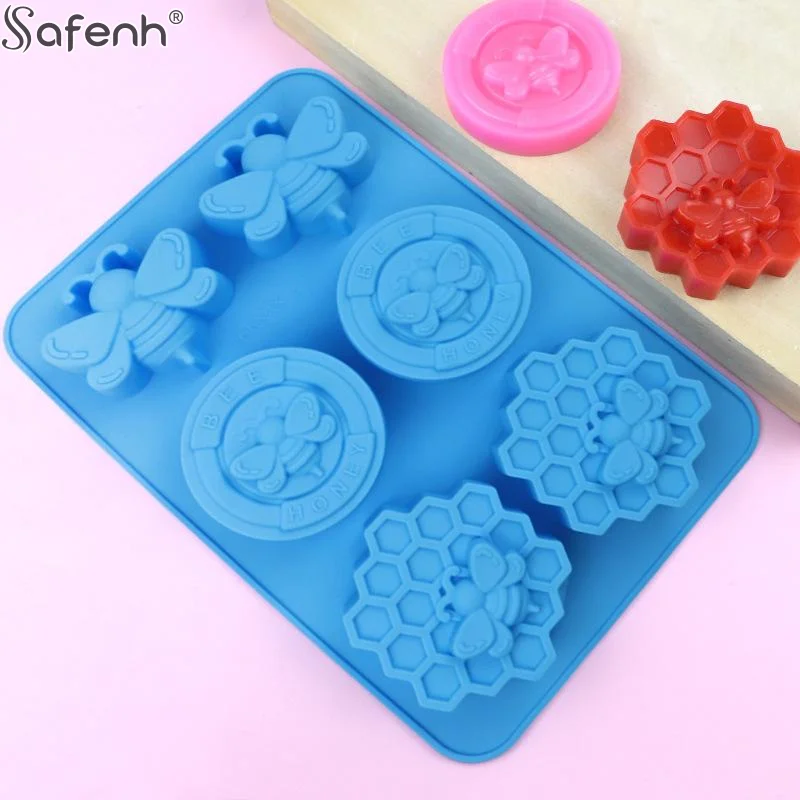 1 قطعة قوالب السيليكون النحل قالب السيليكون نحل العسل لصنع شمع العسل الصابون محلي الصنع #2