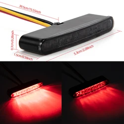 Evomosa Lampada posteriore rossa per moto 12V Mini 5 LED Luce freno di arresto universale per moto Scooter ATV Bike Cafe Racer Motor