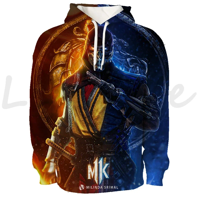 Mortal Kombat 3D Printed Hoodies Men's Clothes New Harajuku Hooded Sweatshirt Casual Hoody Men Cool Graphic Pullover Streetwear