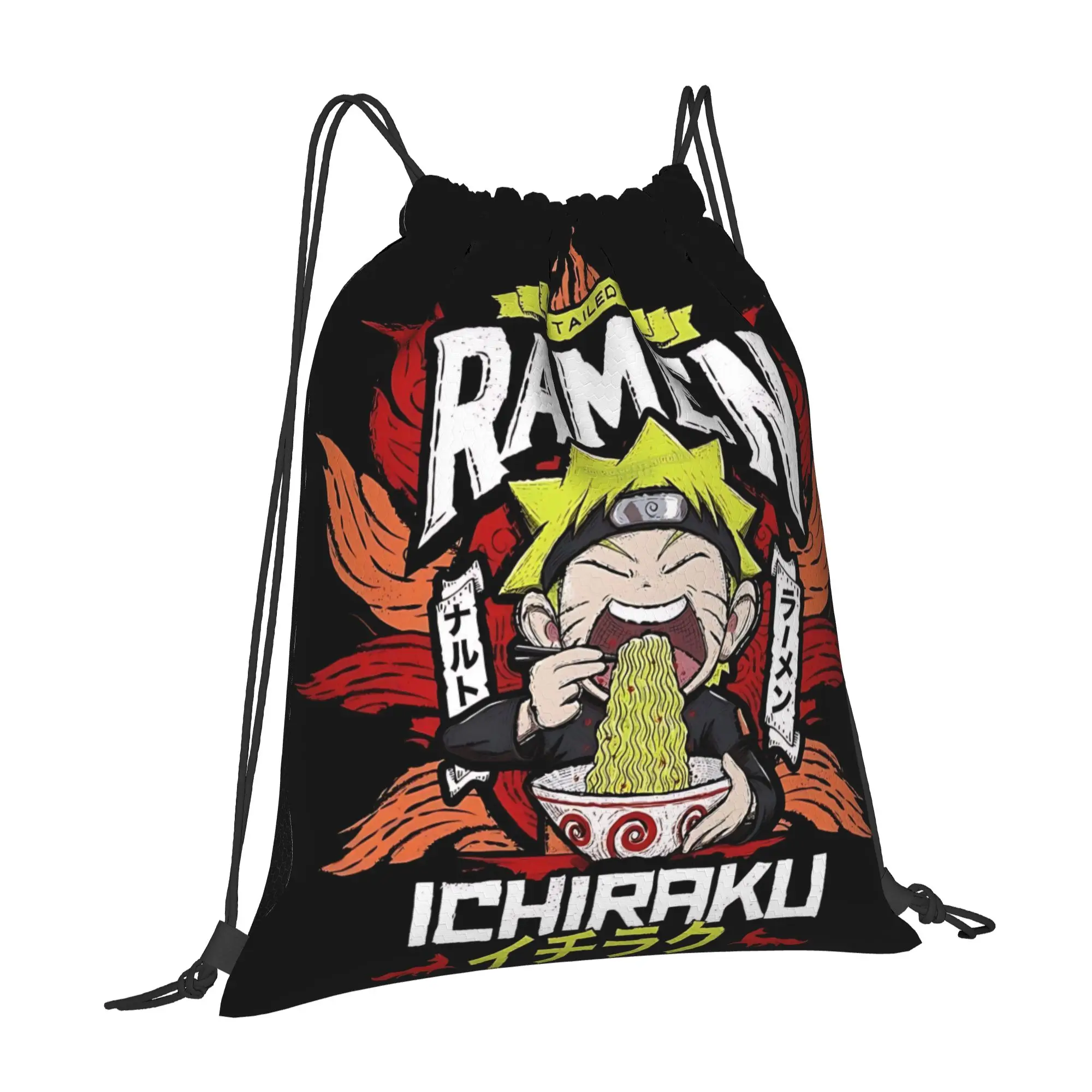 For travel Pouch Naruto anime comic  Kawaii Drawstring Bags Travel Shoe Clothes Storage Multi-function Teen Portable Rucksack