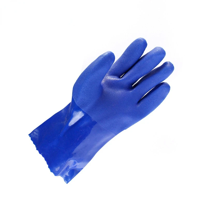 1 Pair Blue Oil Resistant Safety Work Gloves Chemical Resistant Gauntlet Oil Resistant Protection Sportswear Accessories