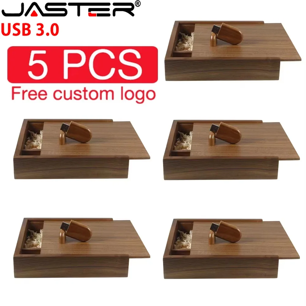 

JASTER 5 шт./лот деревянная фотобокс USB 3.0 флэш-накопители 128 ГБ 64 ГБ флэш-накопитель с бесплатным логотипом свадебный подарок память 32 ГБ 16 ГБ U диск