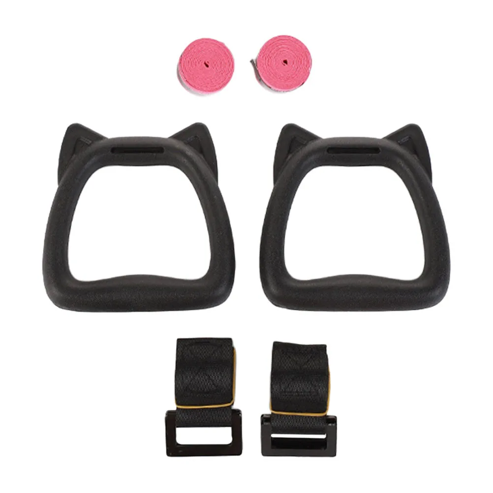 1 Set Adjustable Gymnastics Rings Smooth Grip Non-Slip Straps For Home Workout Bodybuilding Training Indoor Outdoor Fitness