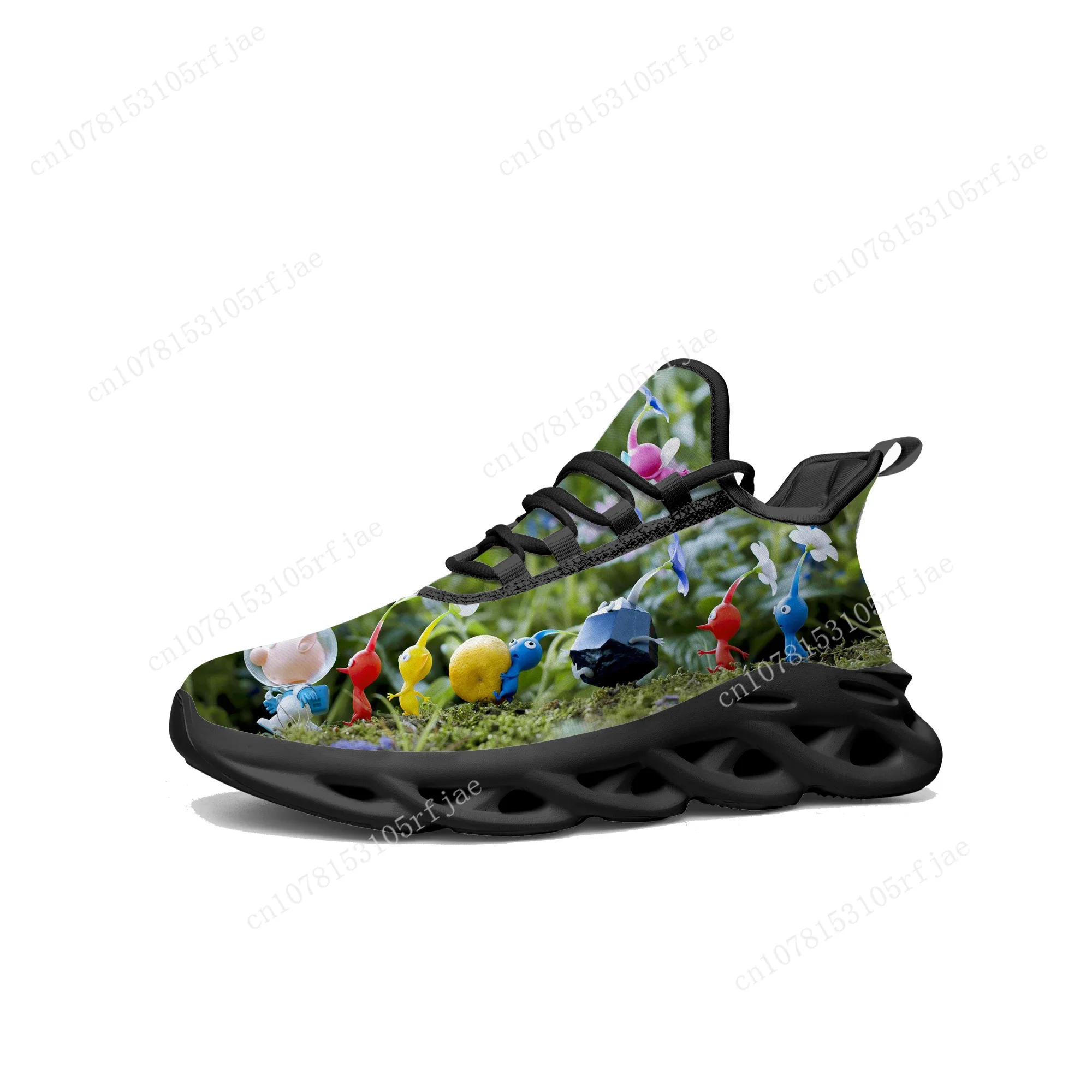 

Pikmin Flats Sneakers Hot Cartoon Game Mens Womens Teenager Sports Running Shoes High Quality Fashion Tailor Made Lace Up Shoes