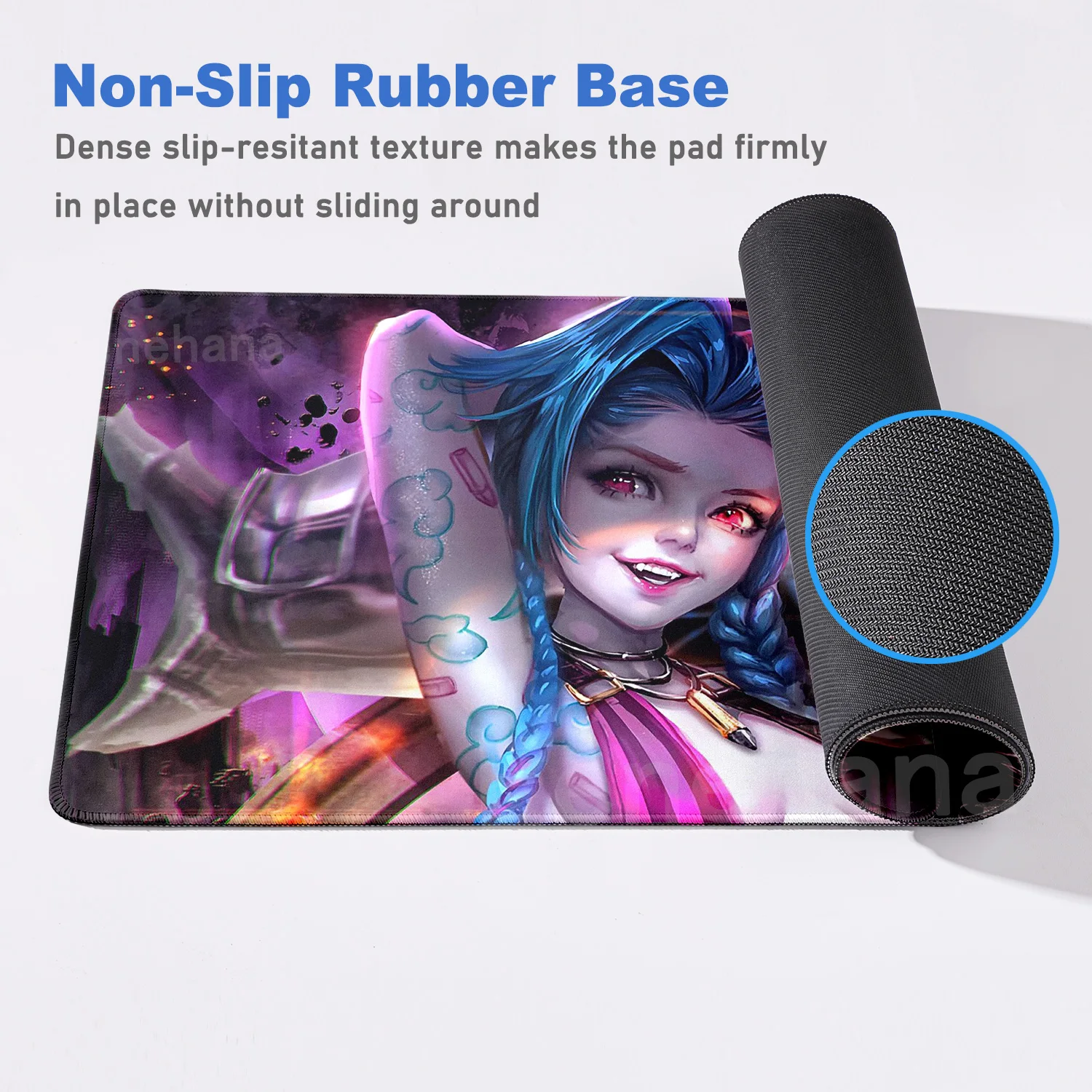 PC Jinkes Game Player Mouse Pad XXL Technology Accessories Table Pad Non-Sliding Keyboard Pad Carpet Anime Game Accessories