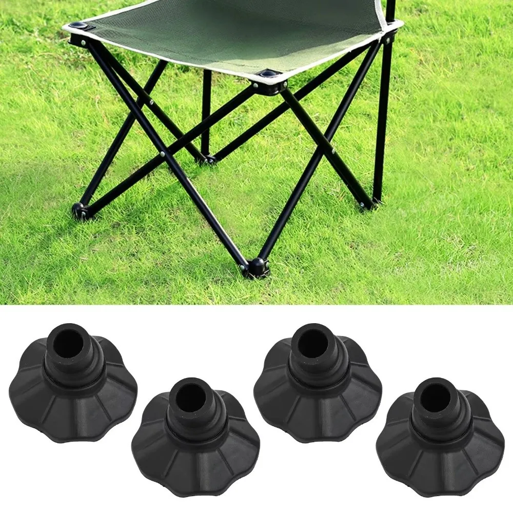 

4Pcs New Non-Slip Camping Chair Foot Pads Adjustable Wear-resistant Camping Stool Leg Cap 15/16mm Chair Foot Cover Outdoor