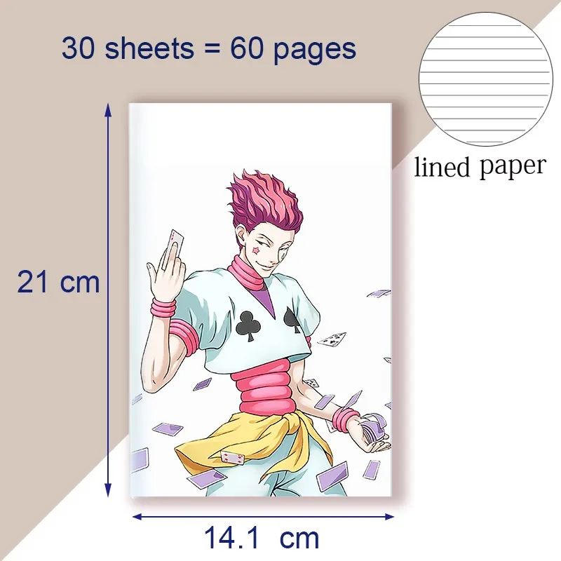 A5 Notebook Writing Note Book Manga Hunter X Hunter Killua Anime Figure Poster Alluka Feitan Neferpitou Machi Gon Hisoka COSPLAY