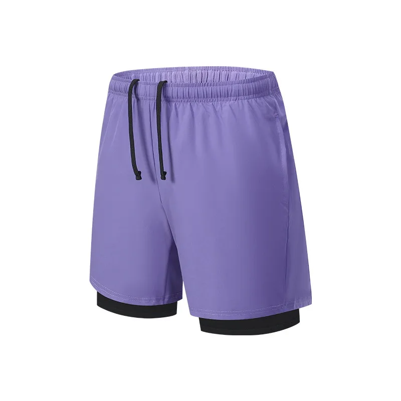 2026 Nuevos pantalones cortos de entrenamiento para hombres con forro incorporado para un estiramiento en 4 direcciones que no se absorbe el sudor