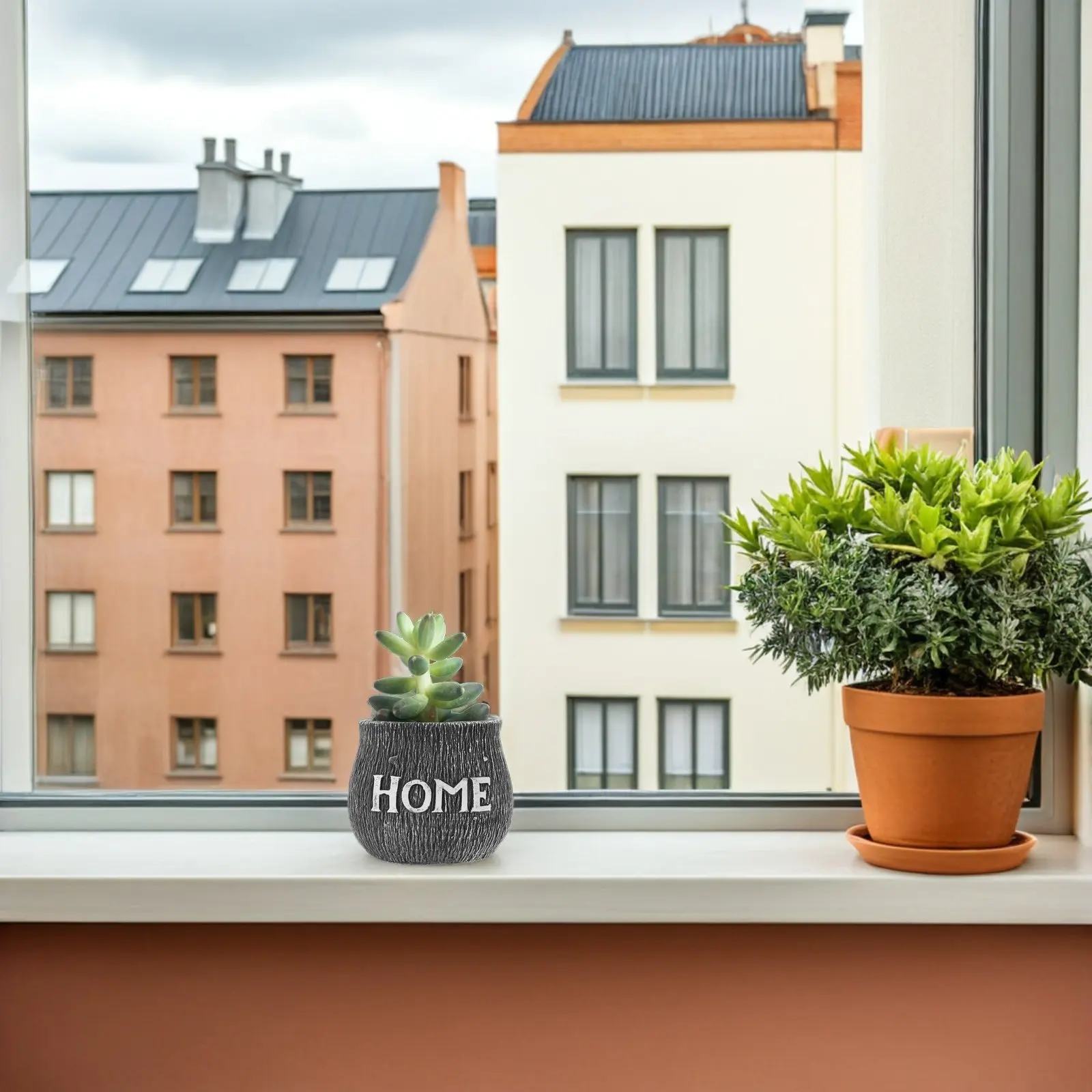 

Succulent Planter Bowl Nordic Cement Flower Pot Small Indoor Desktop Decor Breathable Natural Texture Modern Minimalist Planter