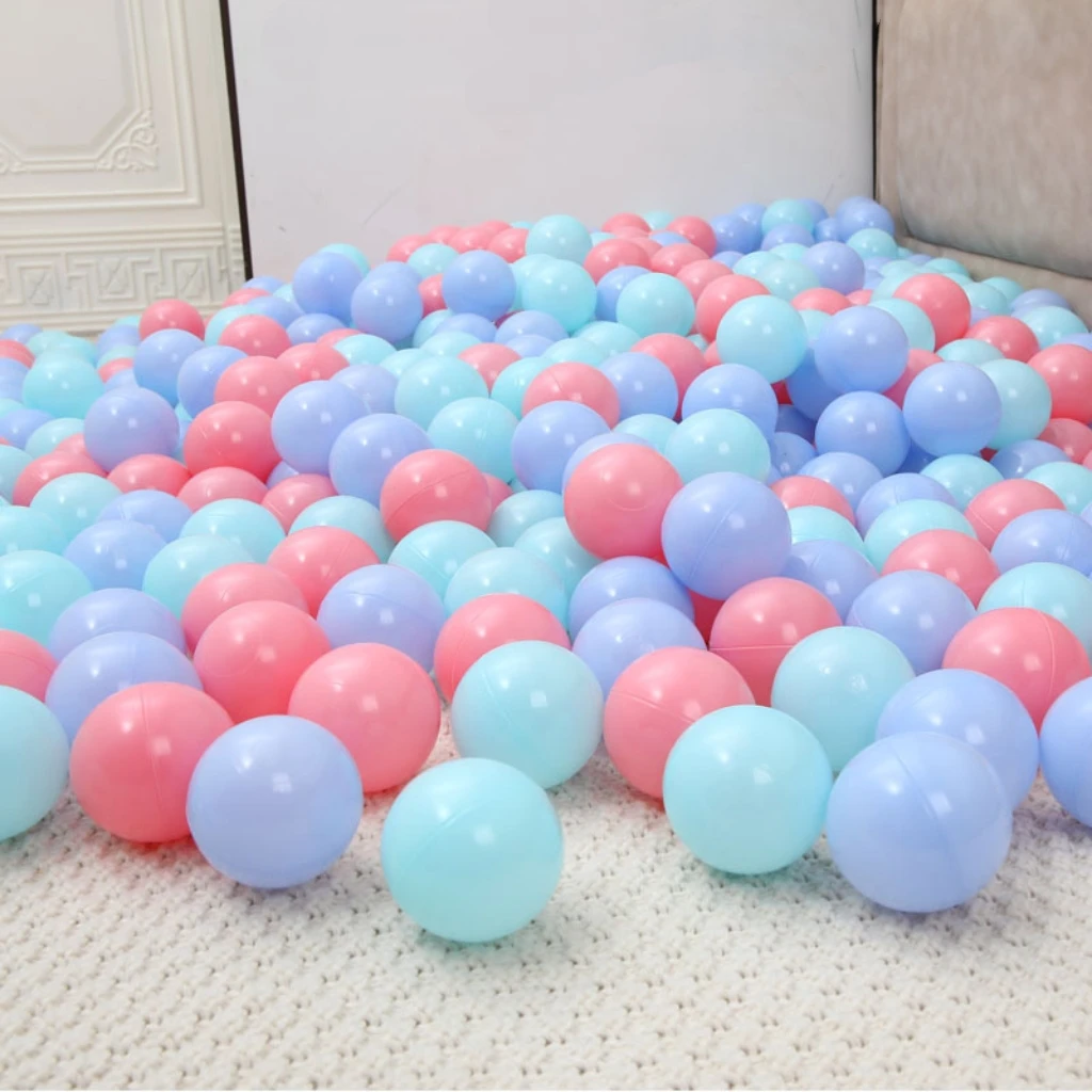 100Pcs Thick Colorful Ocean Wave Balls Hollow Cushion Plastic Pit Fill Spheres Pool Yard Leisure Stress Relief