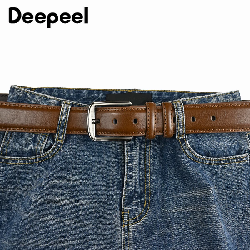 Deepeel-cinturones de cuero para hombre, 3,7x110-130cm, segunda pretina de piel de vaca, artesanía de negocios de diseñador para adultos, accesorios vaqueros