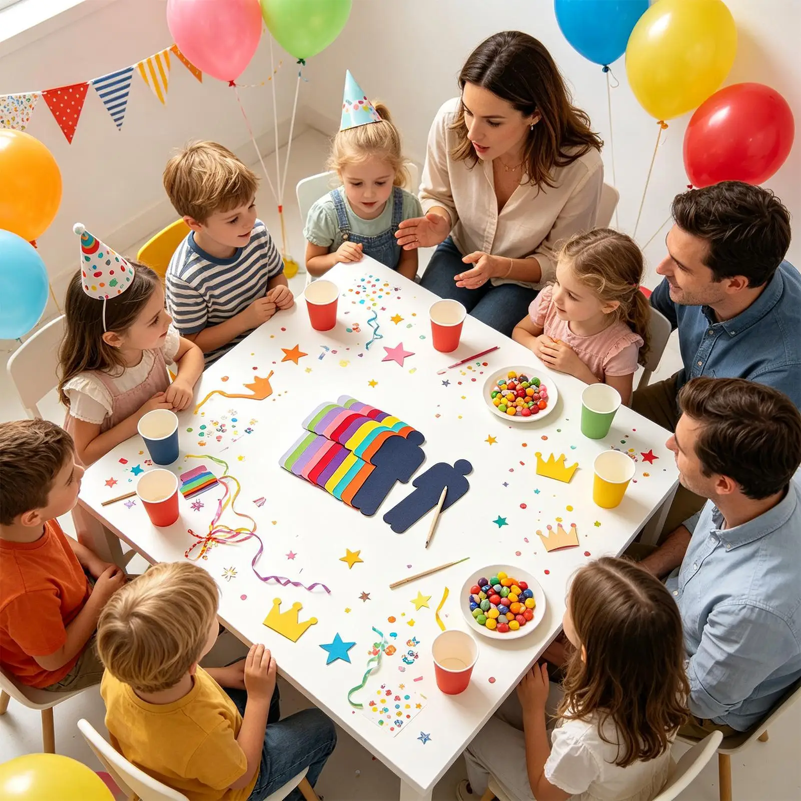 People Cutouts 200 Pieces Art Project Decorative Stationery 10-Color Brainstorming People Cutouts For Mind Mapping Rainstorming
