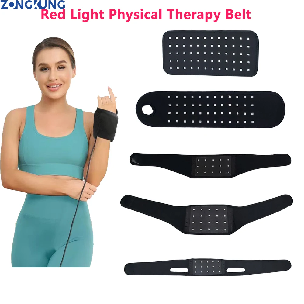 ZONGKUNG Red Light Relaxation Strap,Near-infrared Light,Help Relieve Muscles Waist Neck Shoulder Hand Wrist Chin Pad USB Plug-in