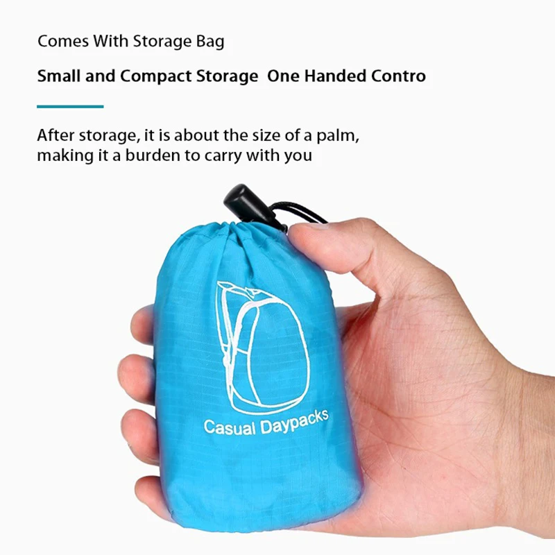 Zaino pieghevole leggero da esterno Zaino portatile casual di grande capacità resistente ai graffi e all'usura