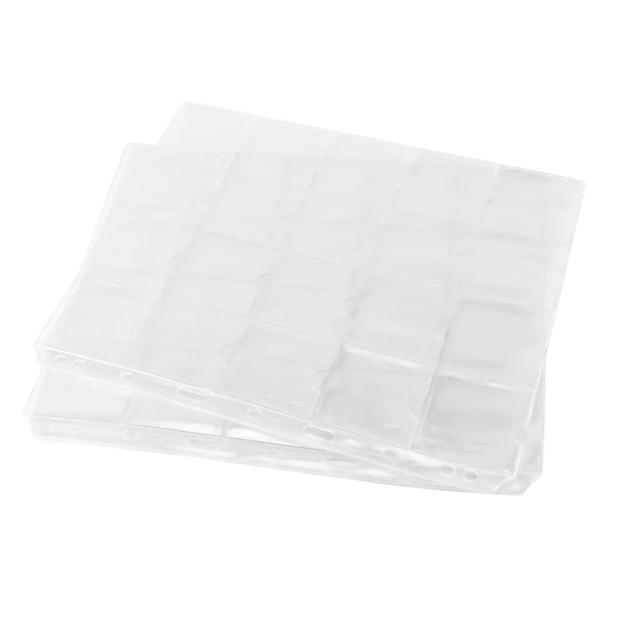 10 PCS 20 Pockets Classic Coin Holders Folder Pages for Storage Album Clear Storage Organizer Bag