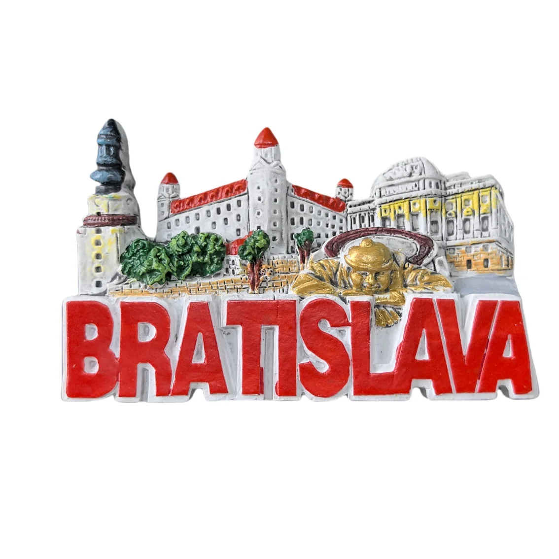 Братислава Словакия 3D магнит на холодильник сувенирный подарок, смола ручной работы Братислава магнит на холодильник коллекция украшений дома