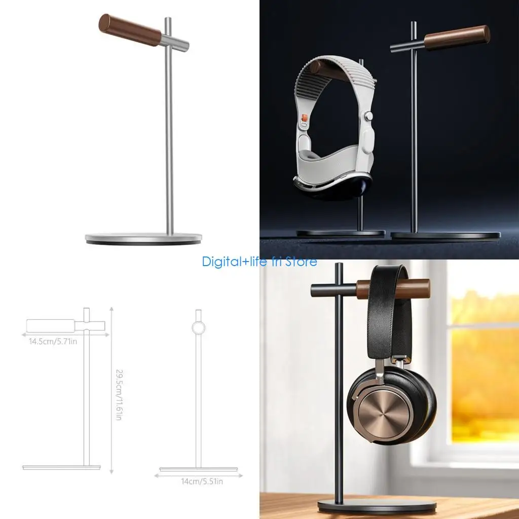 E06D Elegant Headphone Support Music Equipment Desk Stand with Adjustable Hanger