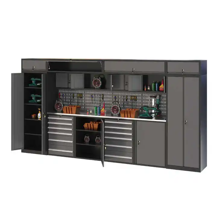 Factory Direct Supply Work Bench Tool Cabinet Workshop 8 Drawer Side Tool Cabinet Cheap Rolling Tool Cabinet