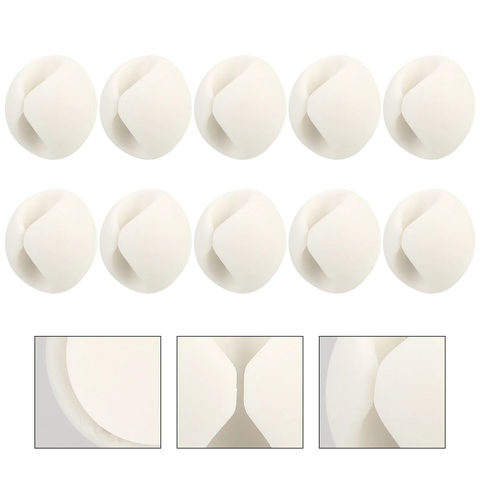 10Pcs Compact Wire Organizer Clips Flexible Adhesive Cable Holder for Home Desk Office Computer Cell Phone Garden Travel Safe
