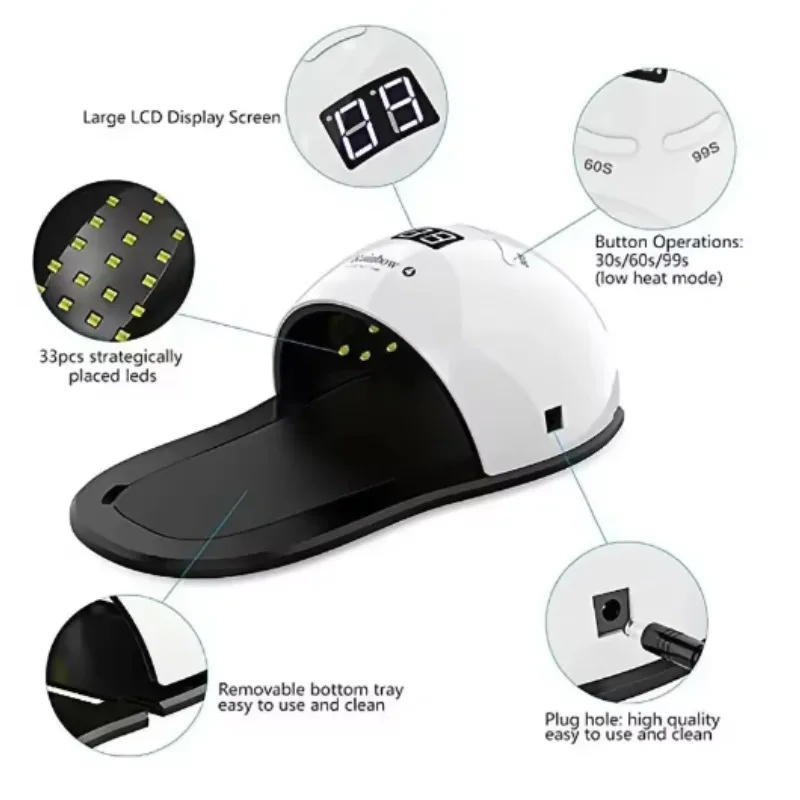 Mini Nageltrockner LED Schnell Trocknend Nicht Schwarz Hand Fuß Öl Kleber Backen Fingernagel Lampe Uv Led Lampe Wärme Werkzeuge Kunst