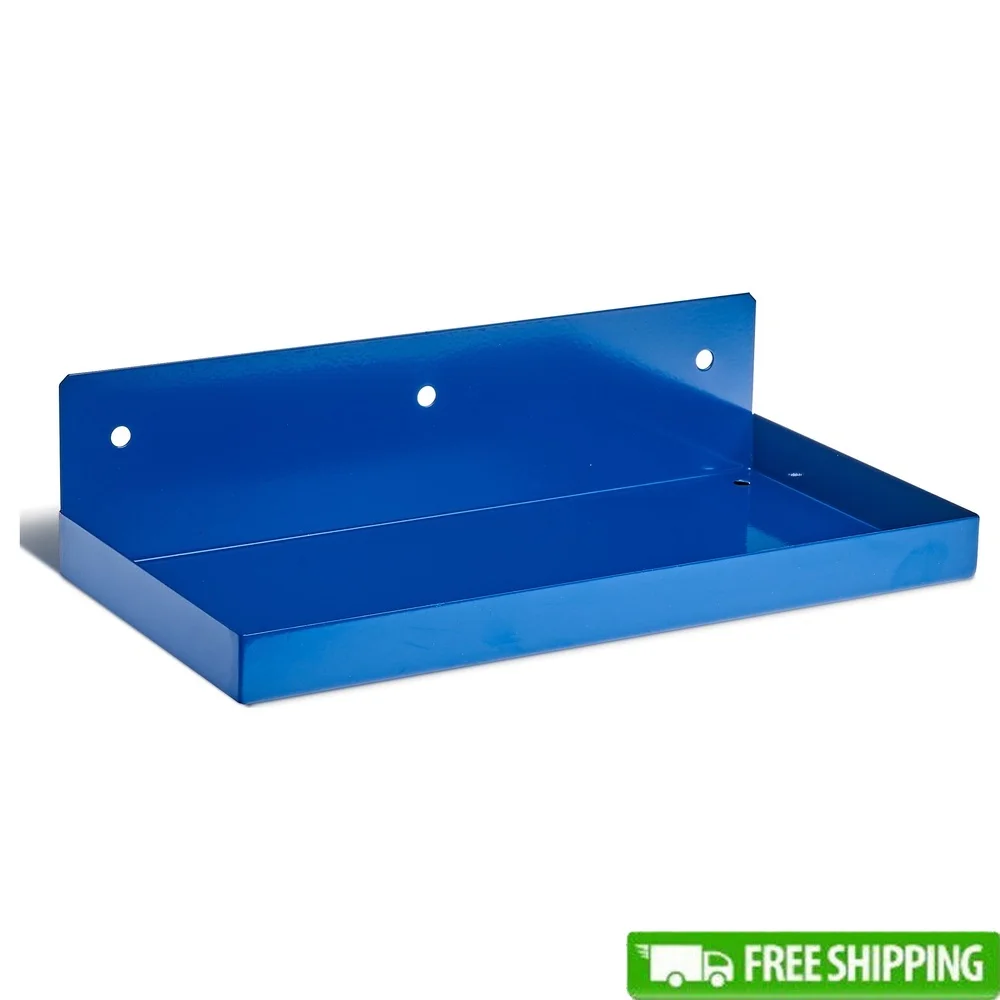 

12 Inch Steel Pegboard Shelf Heavy Duty Storage Solution Adjustable with Unique Fastener System Corrosion Free 12 Lb Load Rating