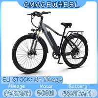 CMACEWHEEL F26 500W Motor Adult City Electric Bike 48V 17AH Removable Lithium Battery 29 Inch Fat Tire 7 Speed Electric Bicycle