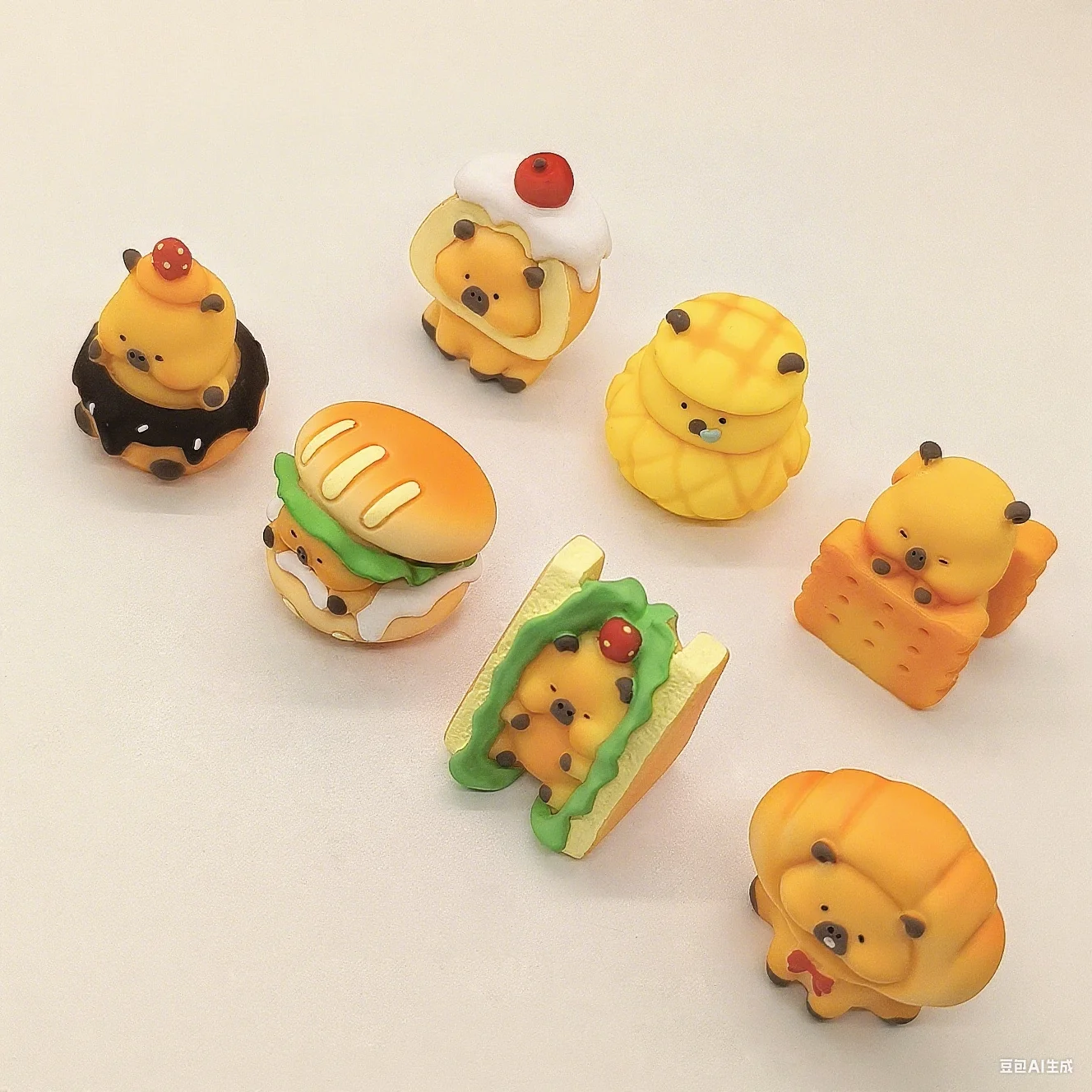 

1/7PCS Capybara Resin DIY Craft Kit – Cute Animal Cake Design, Surprise Bag, Desktop and Car Decorations