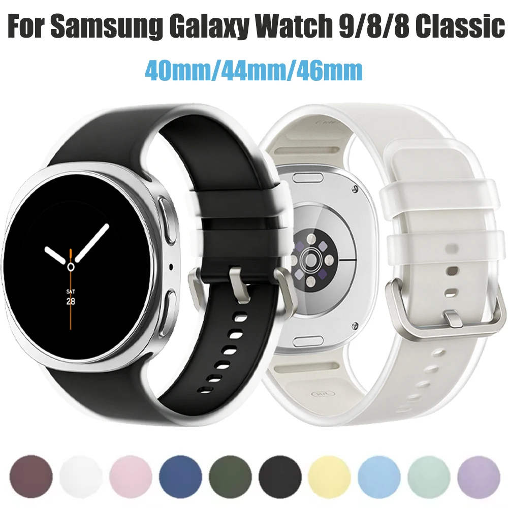 Jelly Transparent Silicone Strap for Samsung Galaxy Watch 9 8 40mm 44mm Sports Bracelet Wristband for Watch 8 Classic 46mm Band