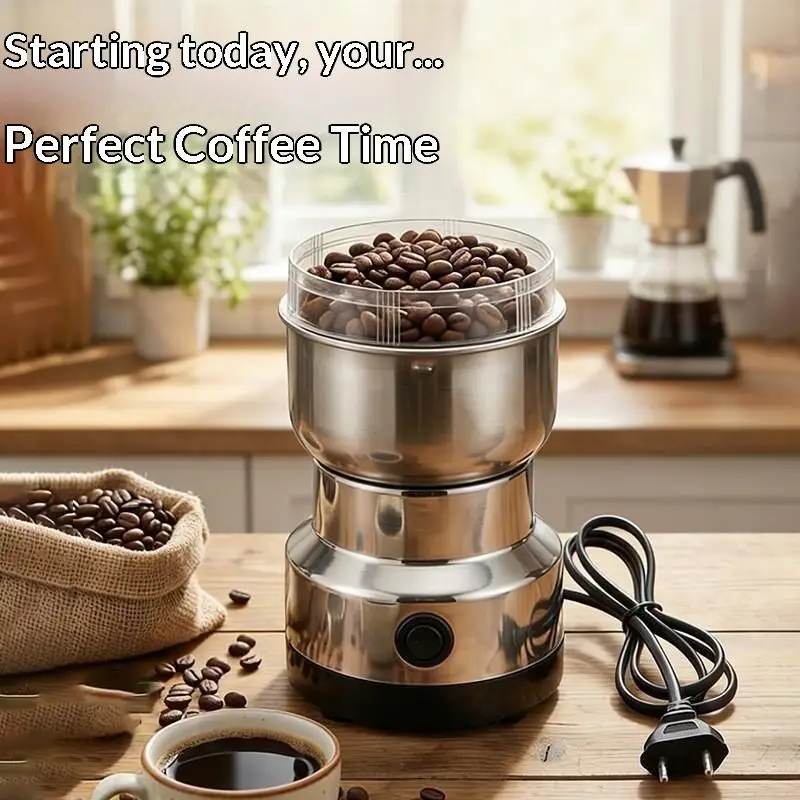 Multipurpose Electric Coffee Bean Grinding Tool Stainless Steel Milling Machine For Seeds Spices Herbs Nuts Coffee Grinder 1PC