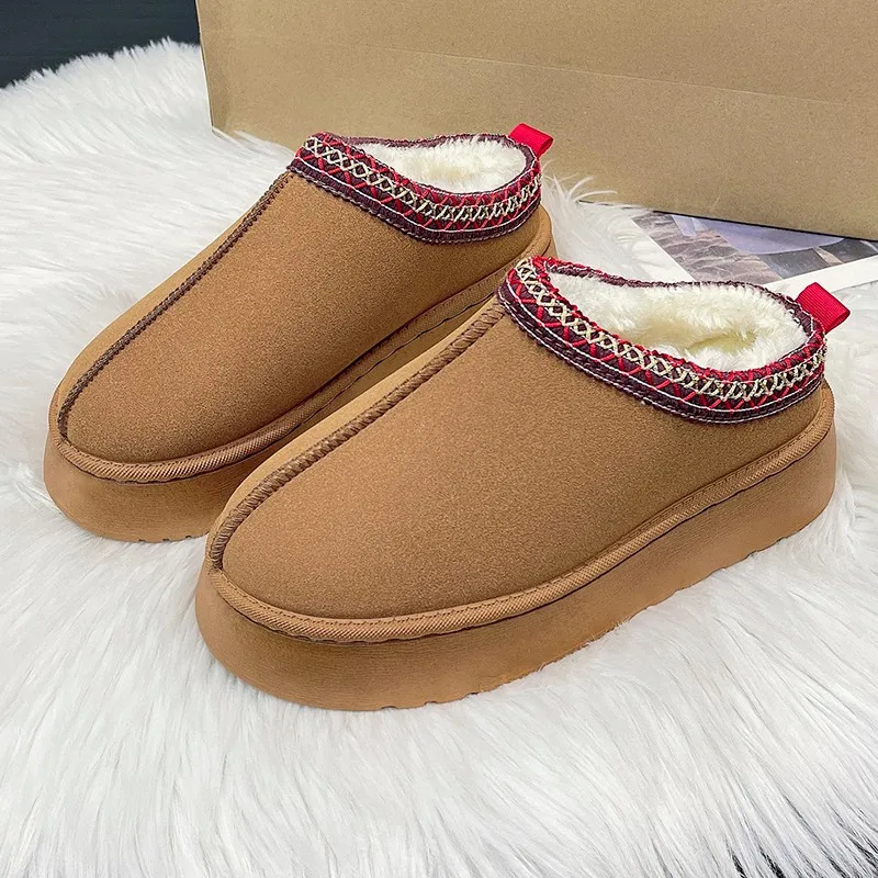 Ankle Flats Platform Women Snow Boots Suede Plush Warm Casual Shoes 2023 Winter New Thick Goth Fashion Shoes Chelsea Women Boots