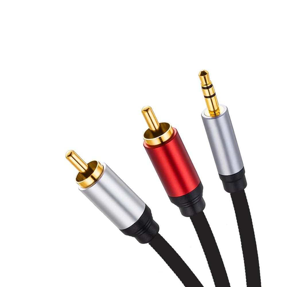 

RCA Audio Cable 6FT 3.5mm 1/8 Inch TRS to 2RCA Jack Adapter AUX Stereo Y Splitter Cord for PC TV MP3 Phone Speaker Amplifier