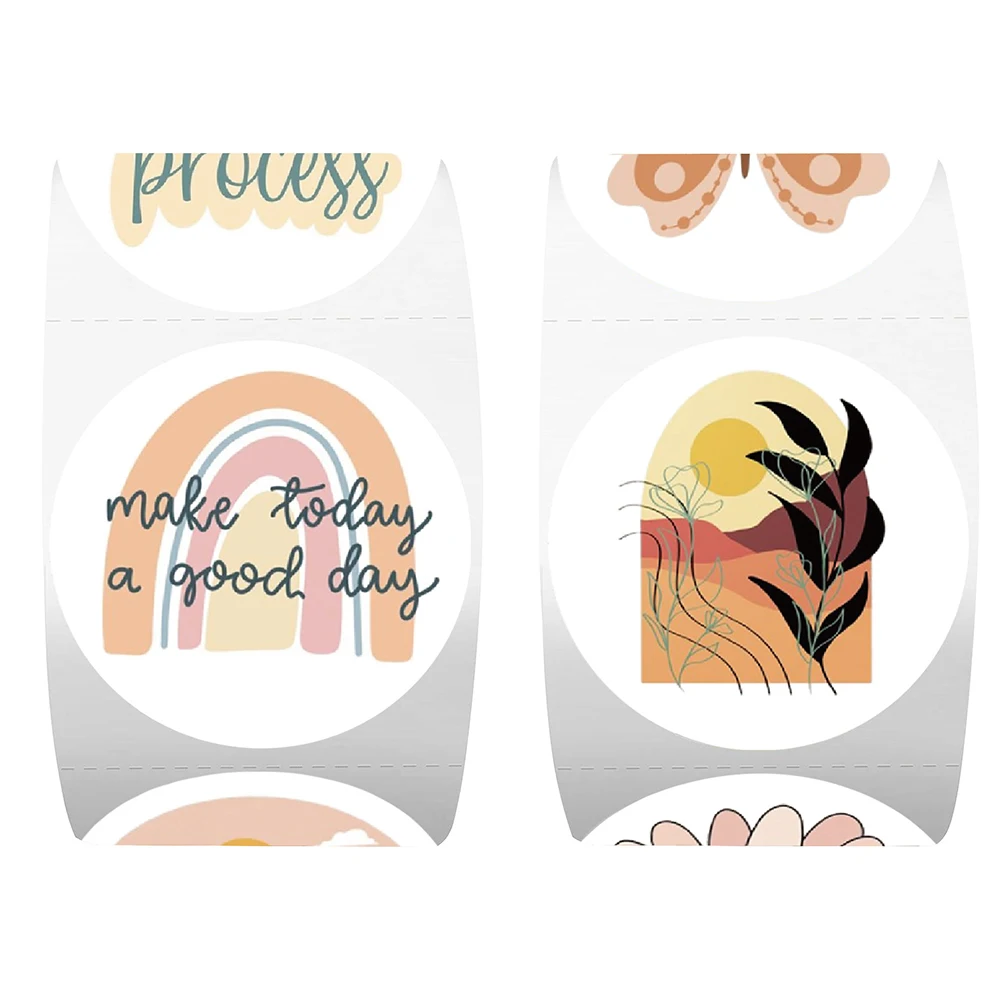 

500pcs/Roll Boho Motivational Phrases Stickers Aesthetic Inspirational Life Come On DIY Study Room Scrapbooking Graffiti Decal