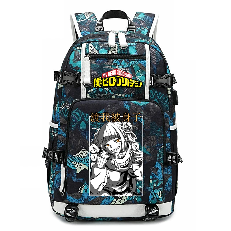 My Hero Academia Anime Print Student Backpack Large Capacity Casual Daypack for Boys Girls School Travel