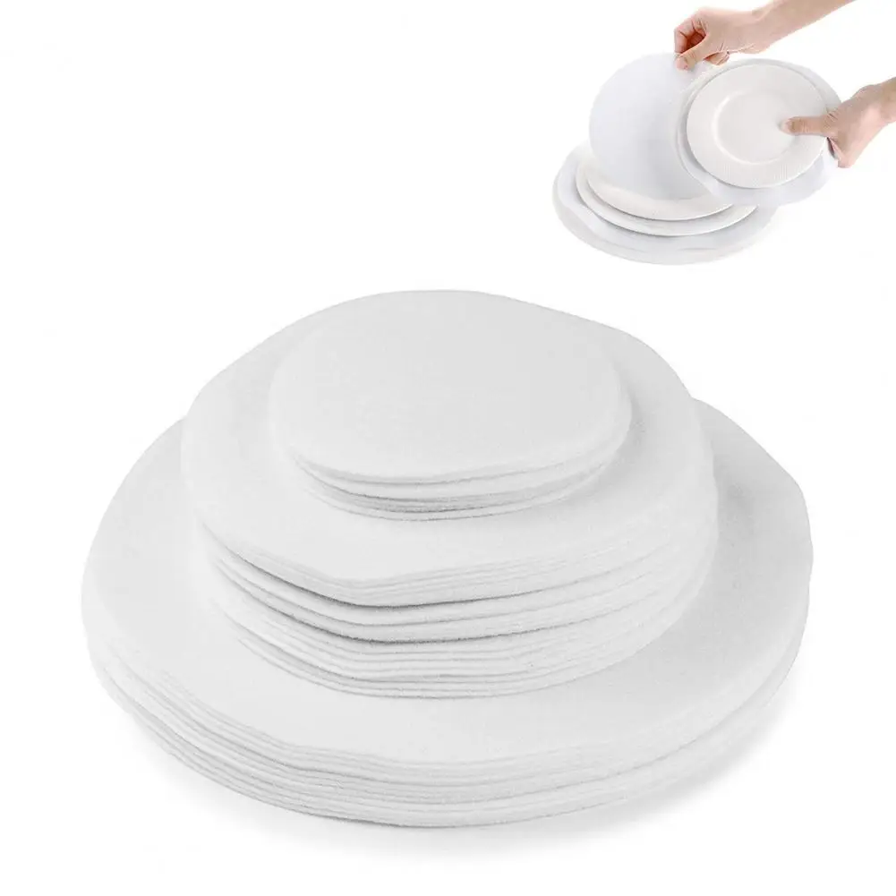 Eco-friendly Plate Protector 60pcs Felt Plate Dividers Set Thick Round Cookware Separators Stackable Pan Protectors for Kitchen