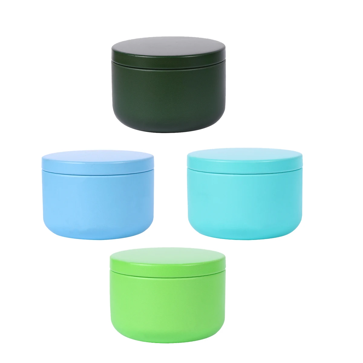

4pcs Airtight Tinplate Containers Sealed Food Storage Jars Tea Coffee Sugar Nuts Box Compact Portable Household Storage