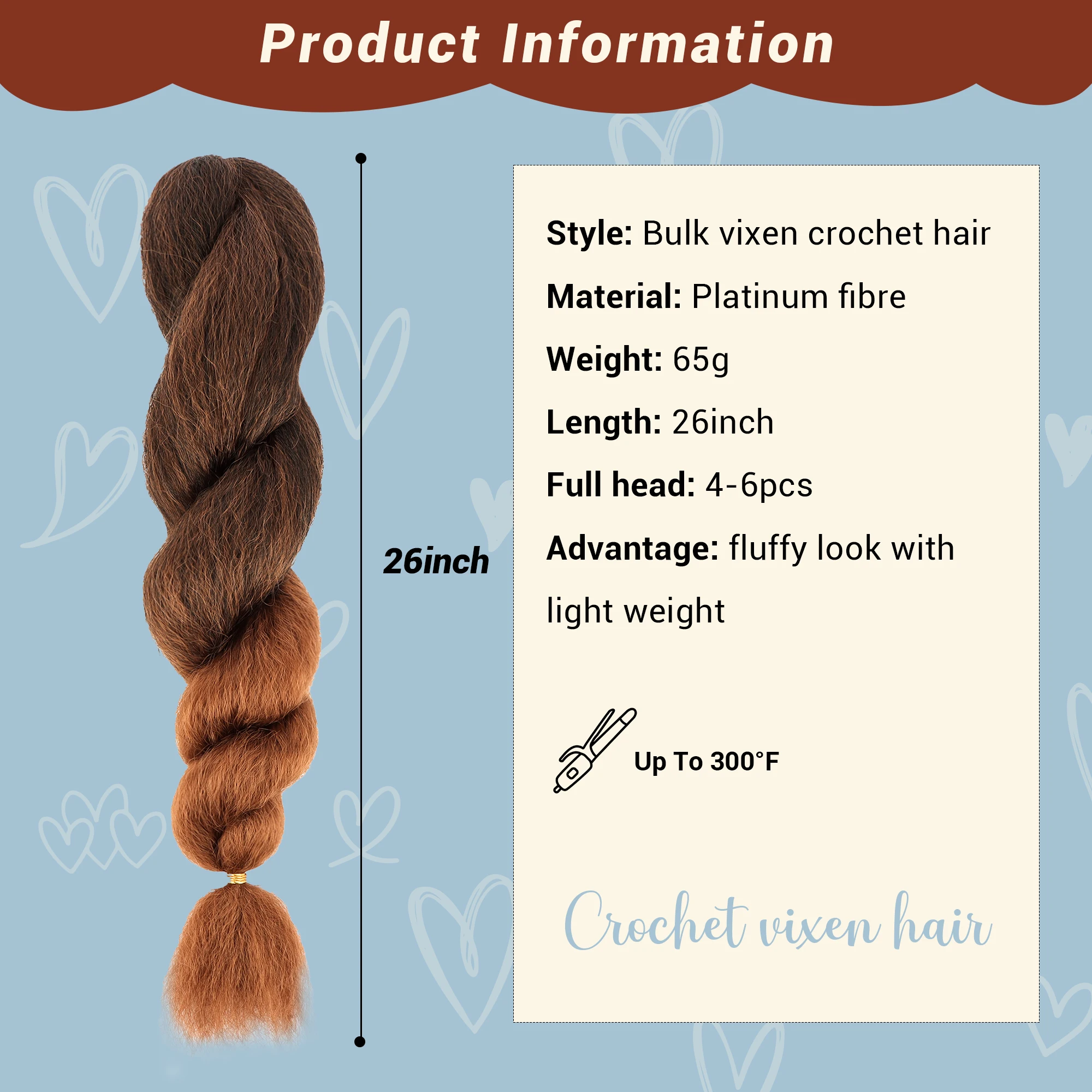 Vixen Ombre Crochet Braids Hair Extensions Kinky Curly Bulk Yaki Straight Marley Synthetic Braiding Hair for Women