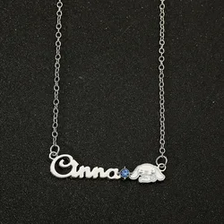 Anime Sanrio Cinnamoroll Necklace Cute Cartoon Figure Cinnamoroll Pendant Necklace Girls Kawaii Jewelry Accessories Gifts