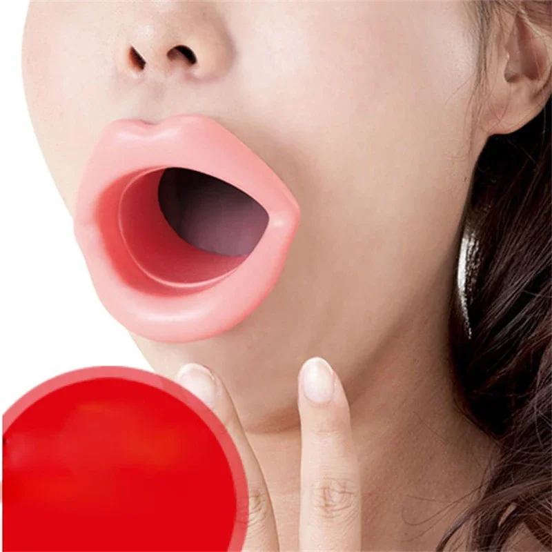 Silicone Rubber Face Slimmer Exercise Mouth Piece Muscle Anti Wrinkle Lip Trainer Mouth Massager Exerciser Mouthpiece Face Care