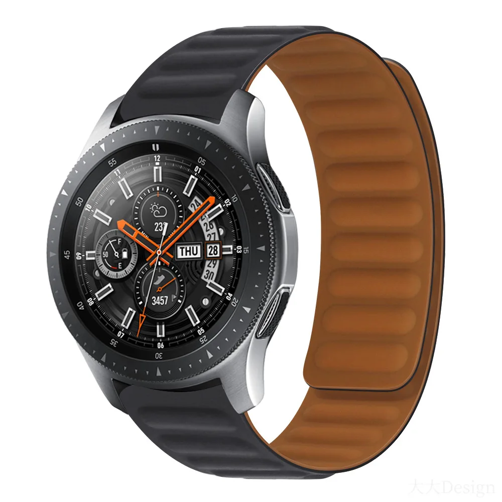 

22MM 20MM Silicone strap For Samsung Galaxy watch 5/4/3 Gear S3 Amazfit GTR/Stratos Magnetic Watchband For Huawei watch GT 3 Pro