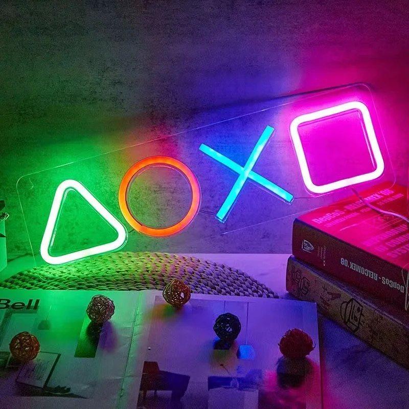 GAME LED Neon Sign Wall Decor Gaming Neon Sign for Bedroom USB Powered Room Neon Sign Game Neon Sign for Boys Room KTV Decor