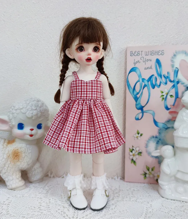 

Bjd doll Multi-pattern cherry strawberry slip dress 30cm toy cloth (Fit ,Azone,ICY, JerryB, 1/6 Doll Accessories)024951