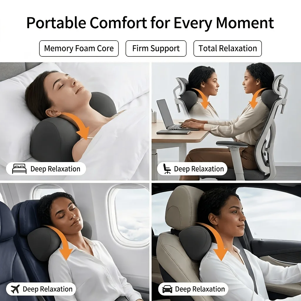 Contoured Design Cervical Pillow Ergonomic Support Slow Return Neck Orthopedic Pillow Breathable Comfortable Sleeping Pillow