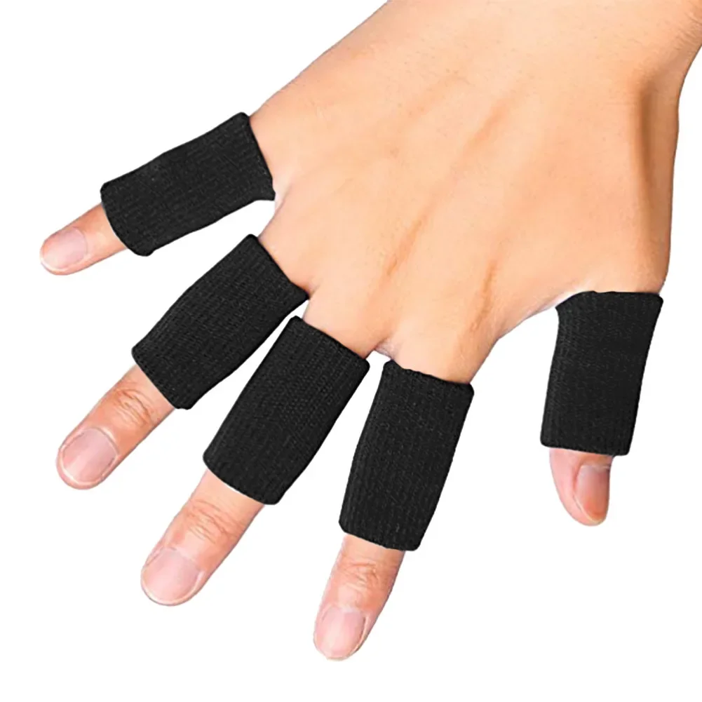 10Pcs/lot Finger Sleeves Support Thumb Splint Brace For Arthritis Elastic Finger Tape For Basketball Tennis Baseball Volleyball